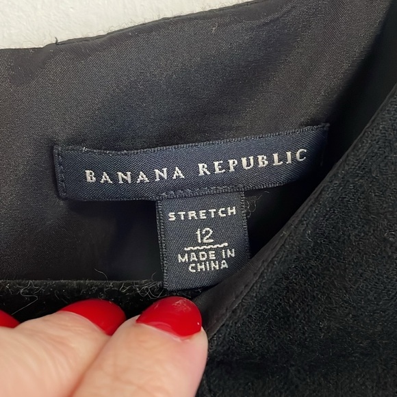 Banana Republic Wool Blend Mini Black Cocktail Dress - Picture 3 of 7